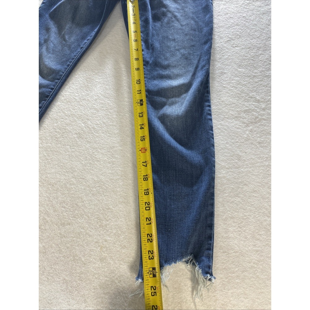 Lucky Brand Jeans Womens 4/27 Blue Distressed Ava Skinny Ankle Stretch Med Denim - Picture 6 of 11